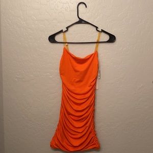 OH POLLY-Orange Bodycon Dress- Size 4